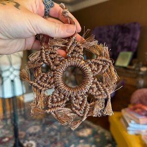 Handmade Macramé Snowflake Ornament